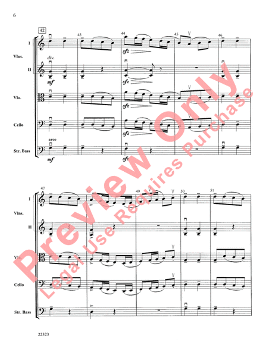 Andantino (from Symphony No. 4) String Orchestra scores gallery preview page 7