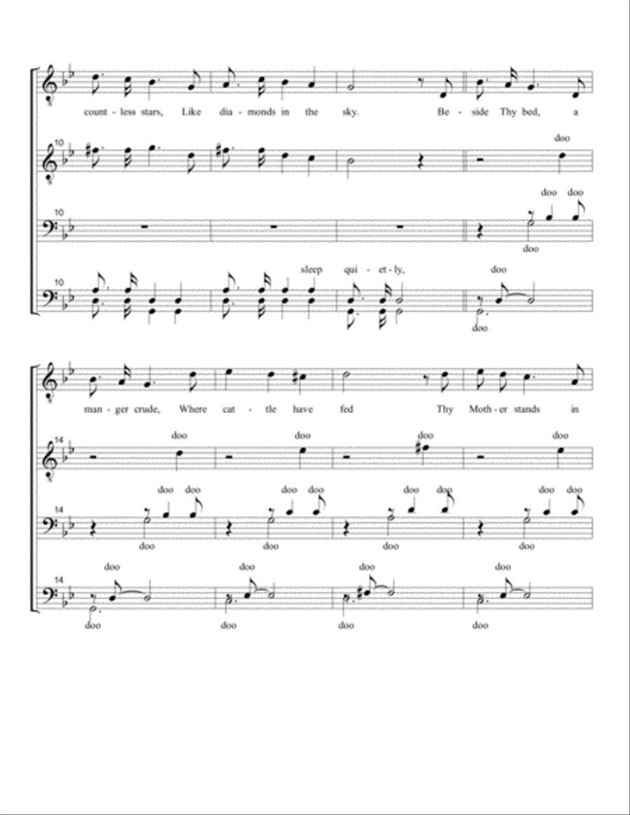 Lullaby for Baby Jesus TTBB scores gallery preview page 2