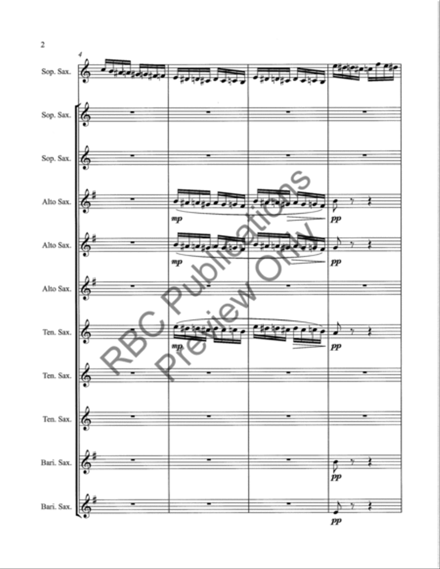 Flight Of The Bumble Bee Saxophone Choir Alto Saxophone scores gallery preview page 5