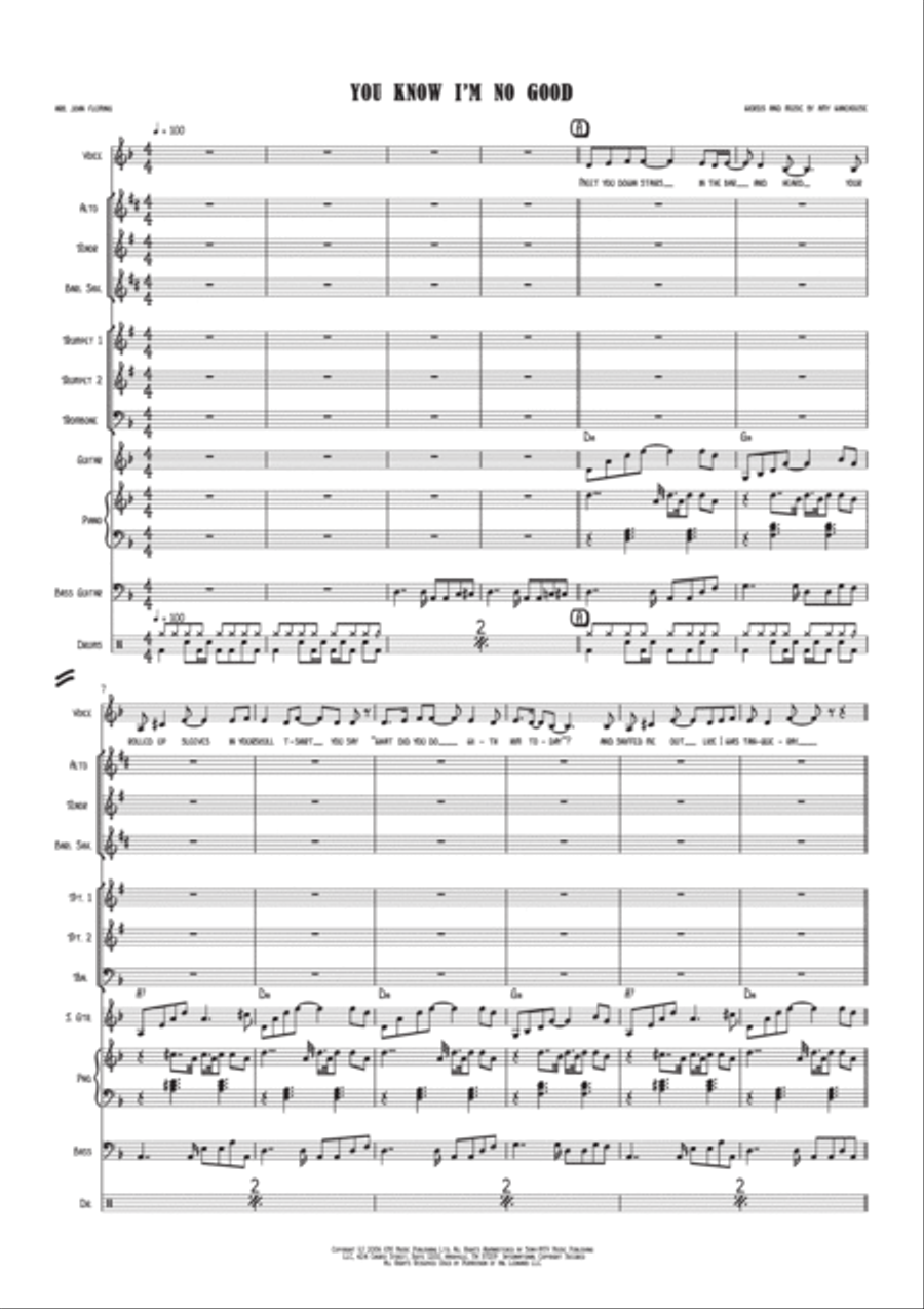 You Know I'm No Good You Know I'm No Good Jazz Ensemble scores gallery preview page 2