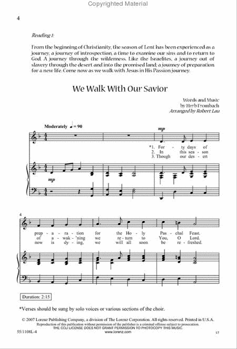 Lent: A Journey to New Life - Performance CD/SATB Score Combination 4-Part scores gallery preview page 2