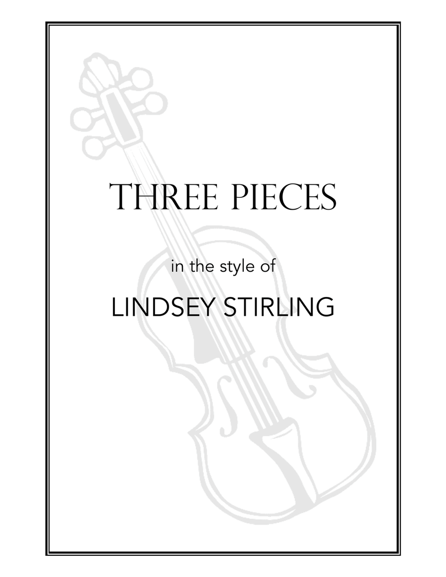 Three Pieces in the style of Lindsey Stirling Score and Parts scores gallery preview page 1