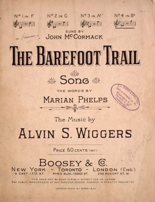 The Barefoot Trail. Song