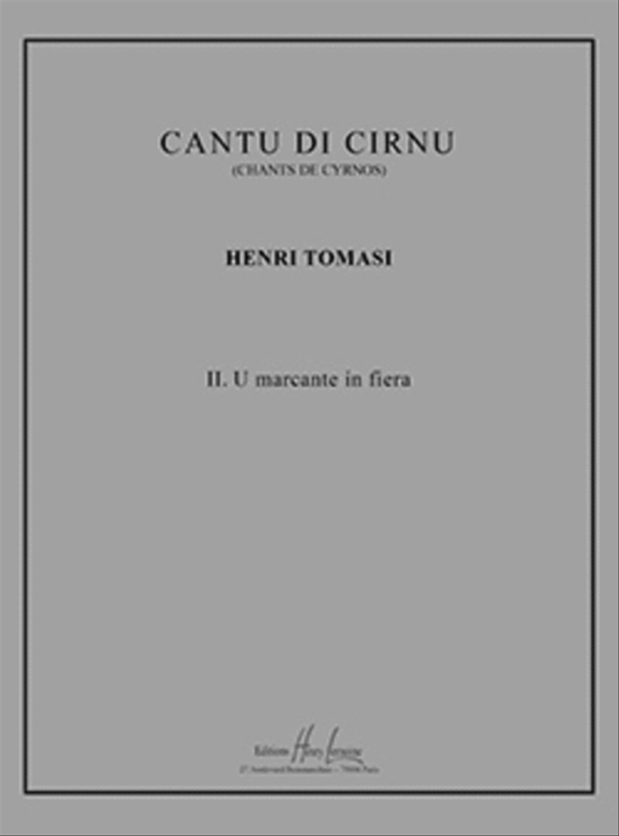 Cantu di Cirnu No. 2 U marcante in fiera