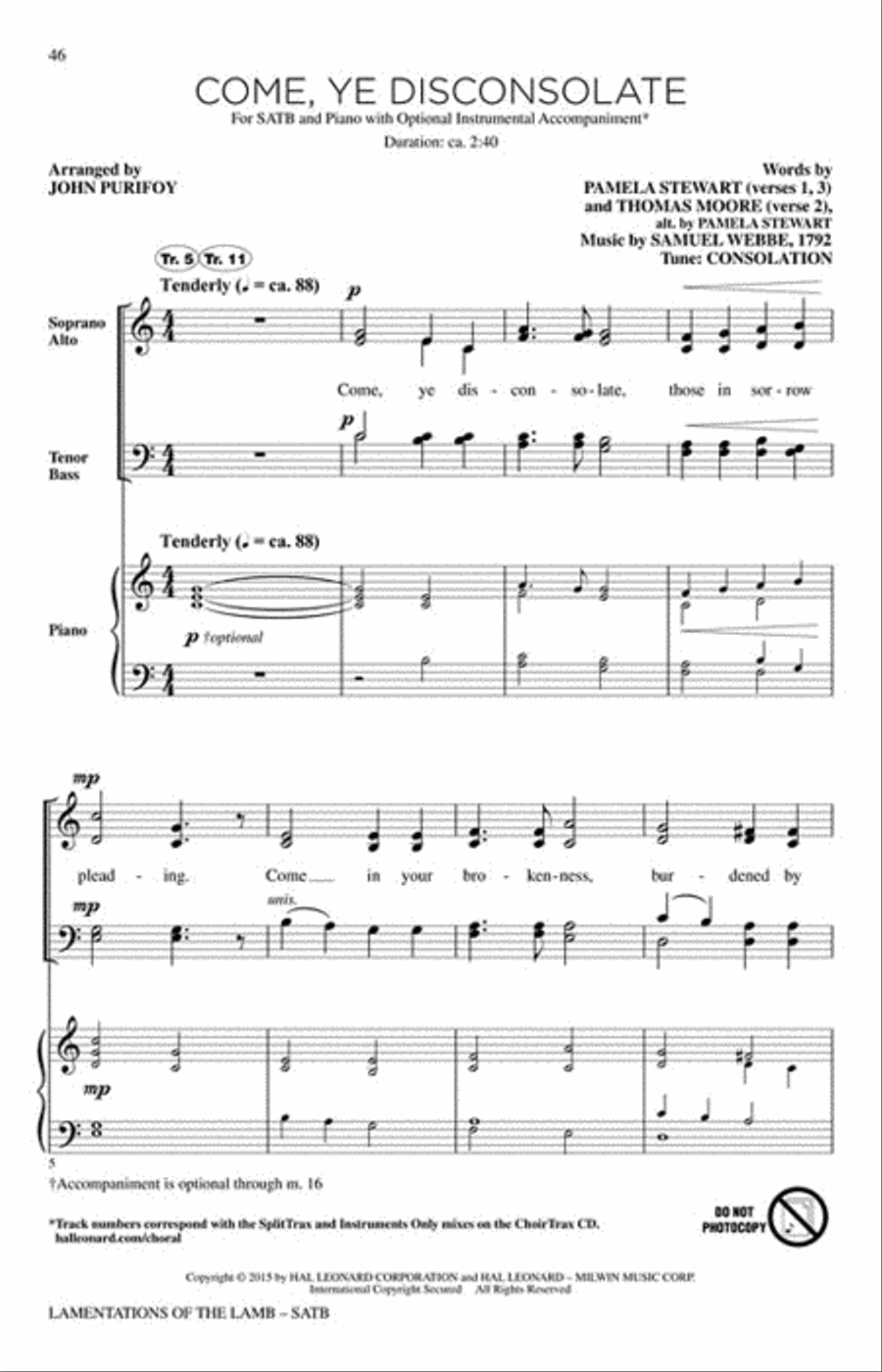 Lamentations of the Lamb 4-Part scores gallery preview page 6