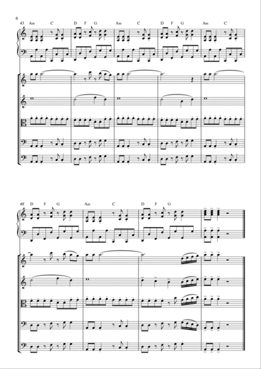 Rock You Like A Hurricane String Quintet scores gallery preview page 6