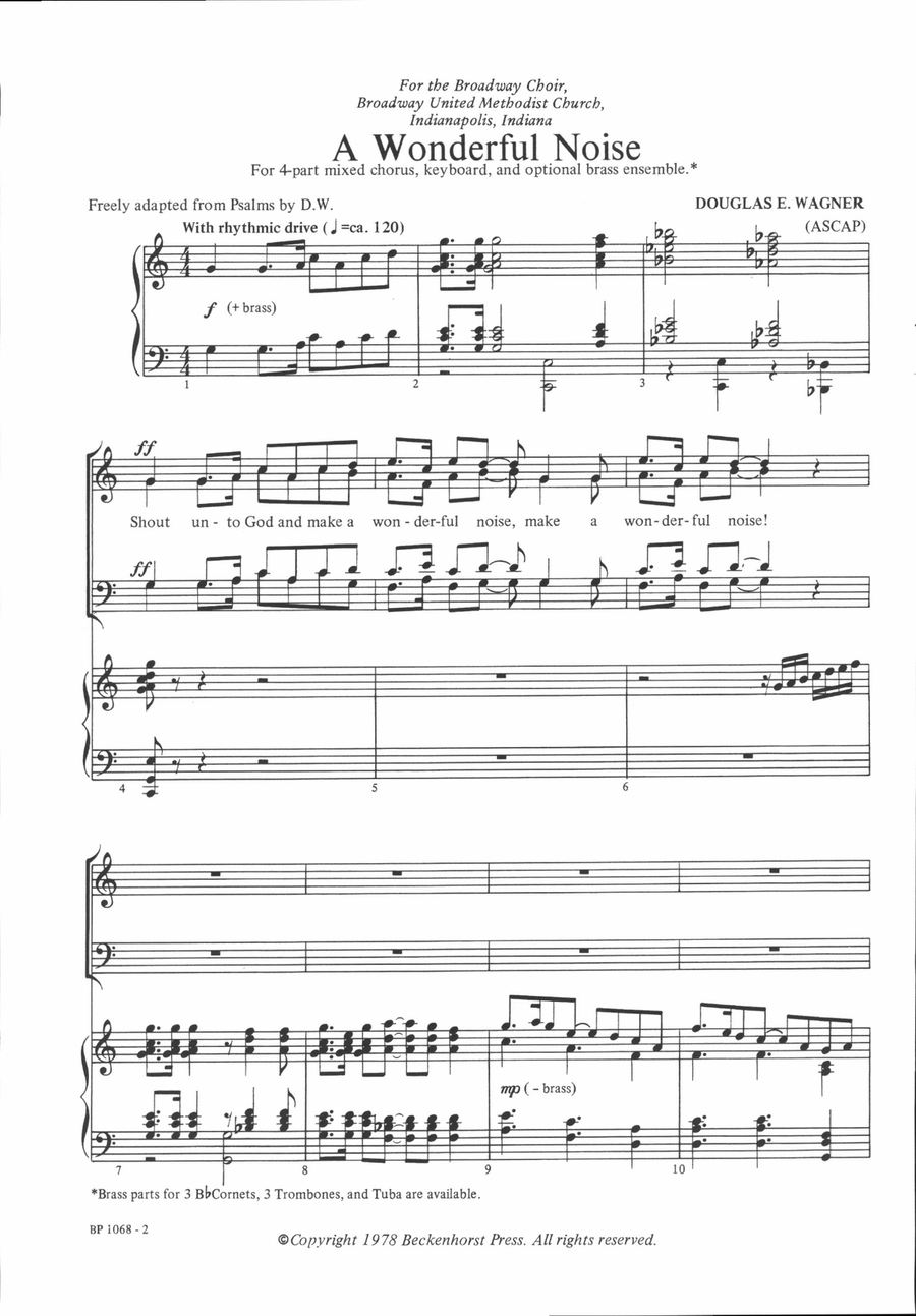 A Wonderful Noise 4-Part scores gallery preview page 2