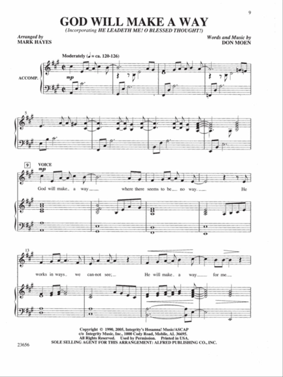 The Mark Hayes Vocal Solo Collection -- 7 Praise and Worship Songs for Solo Voice Medium-High Voice scores gallery preview page 3