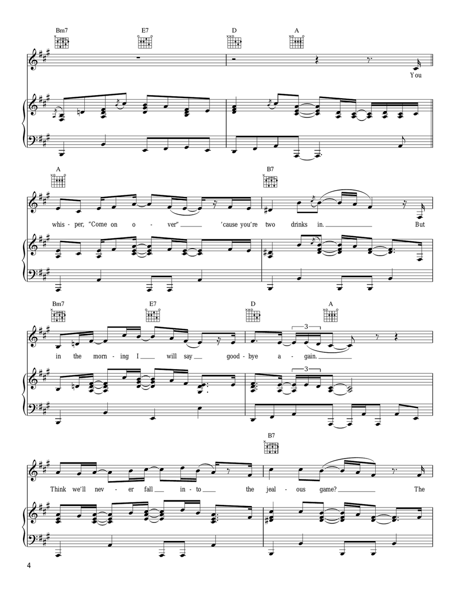 Friends, Lovers Or Nothing Piano, Vocal, Guitar scores gallery preview page 4