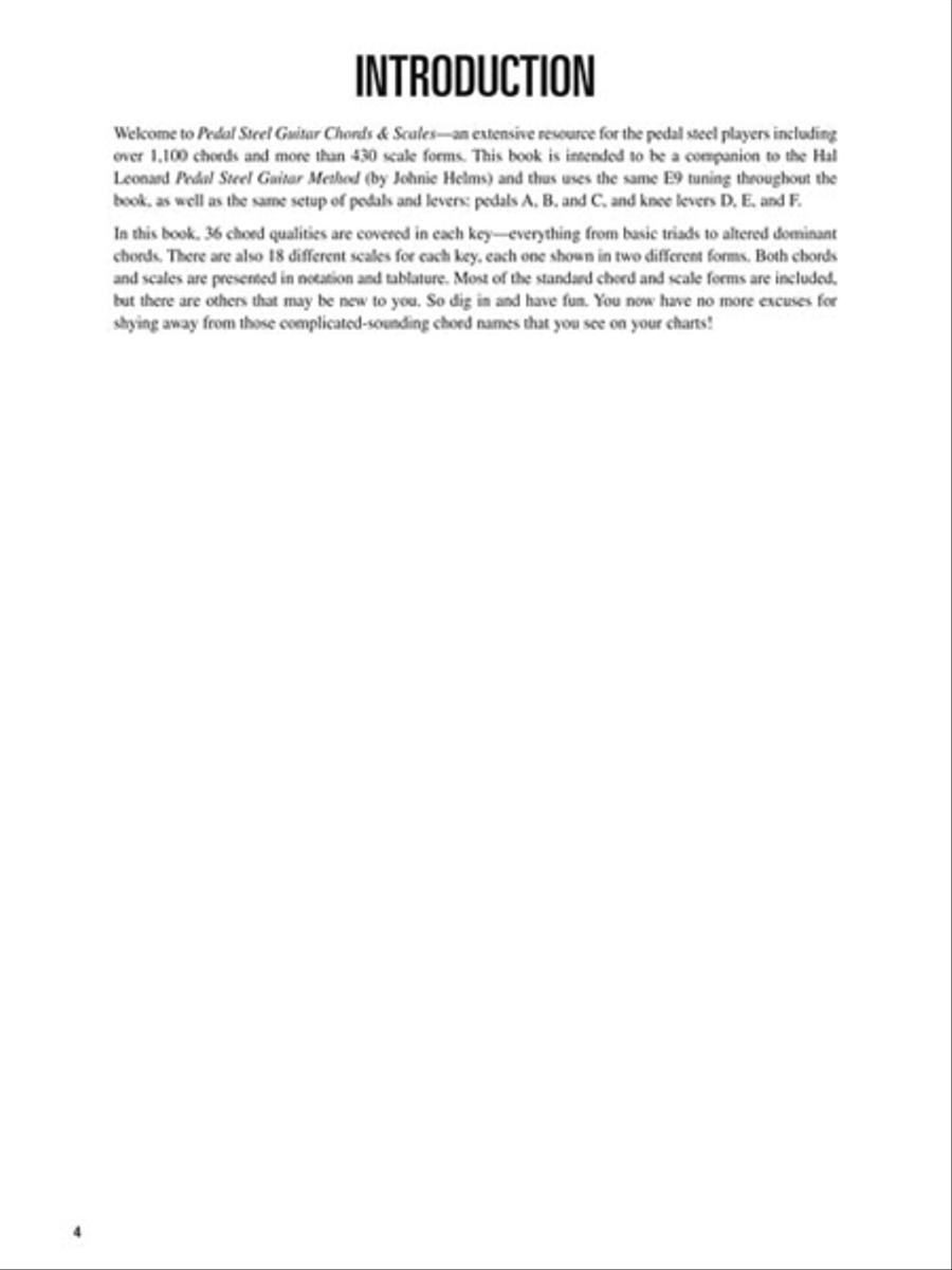 Pedal Steel Guitar Chords & Scales Easy Guitar scores gallery preview page 4