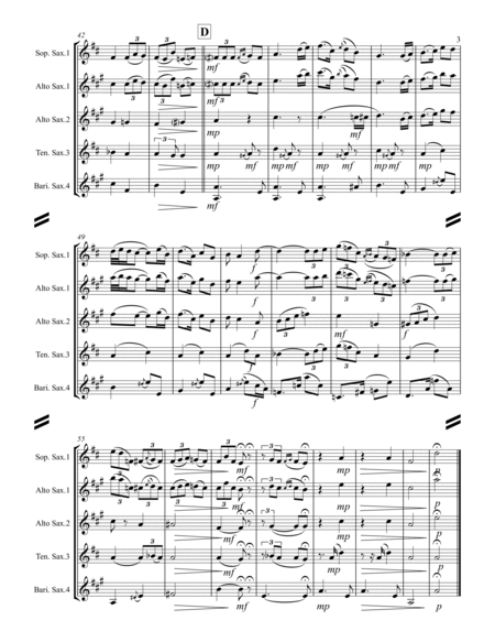 Albeniz - Espana Op.165 No. 2 Tango (for Saxophone Quartet SATB or AATB) image number null