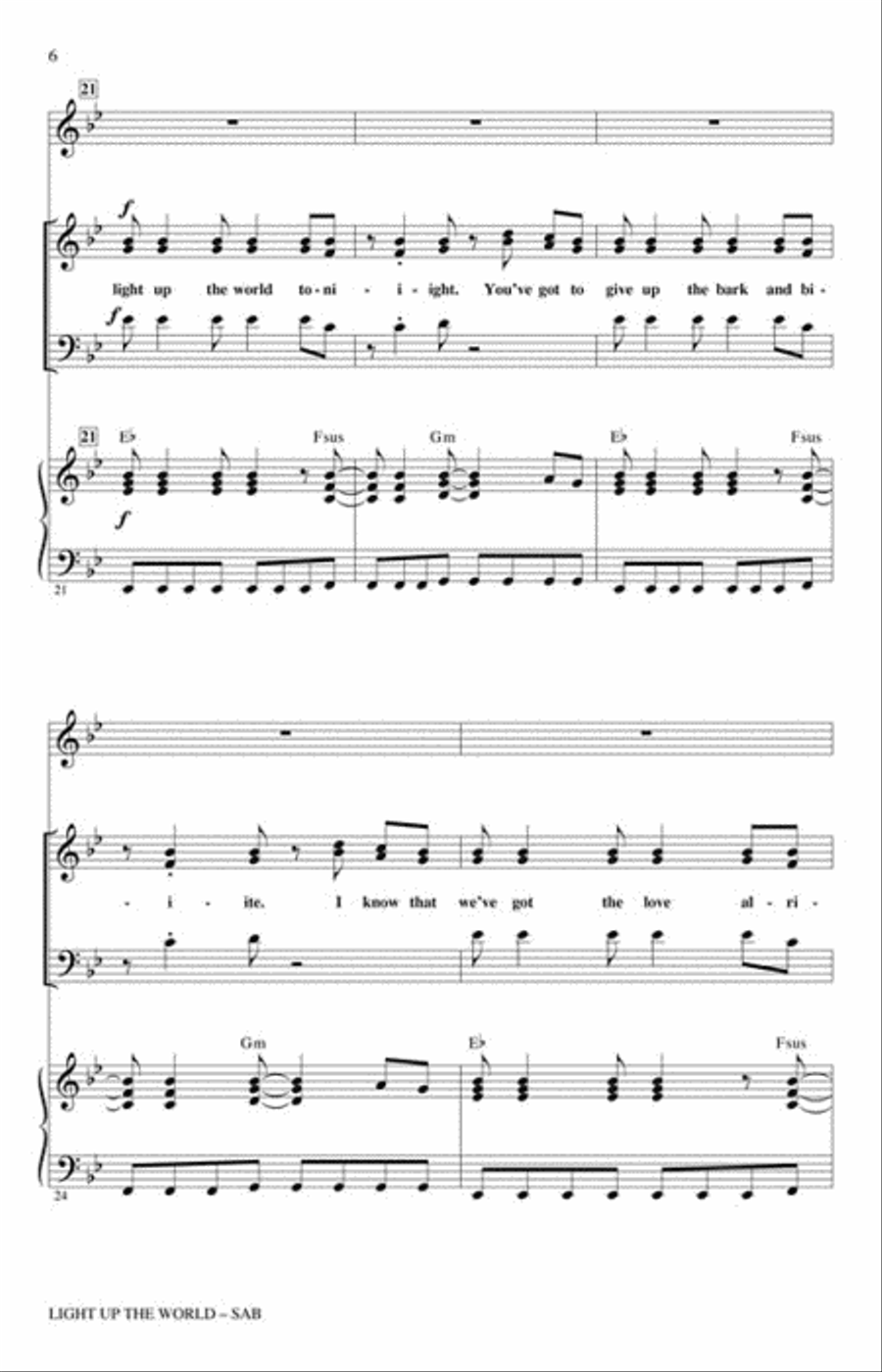 Light Up the World 3-Part scores gallery preview page 2