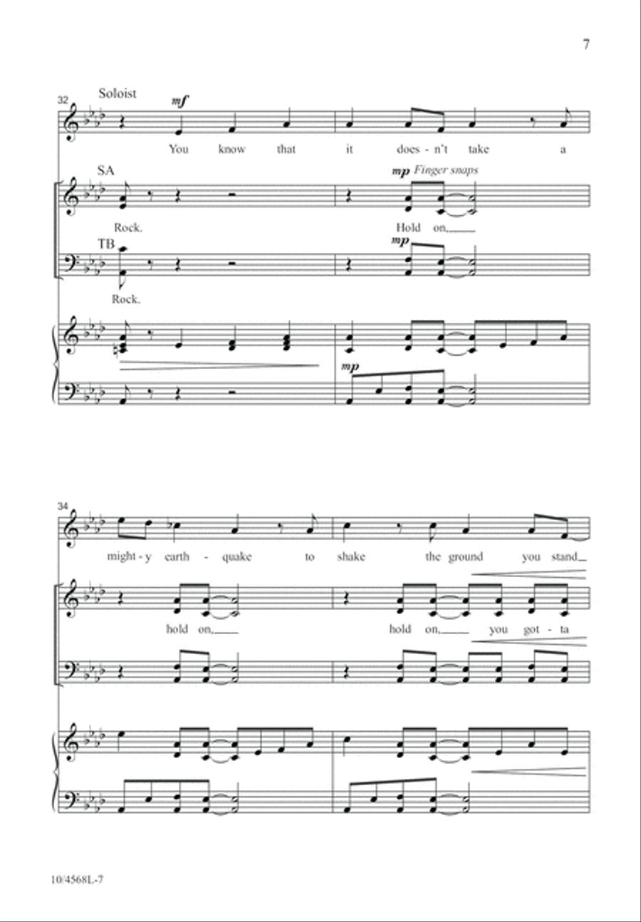 Hold On to the Rock 4-Part scores gallery preview page 8