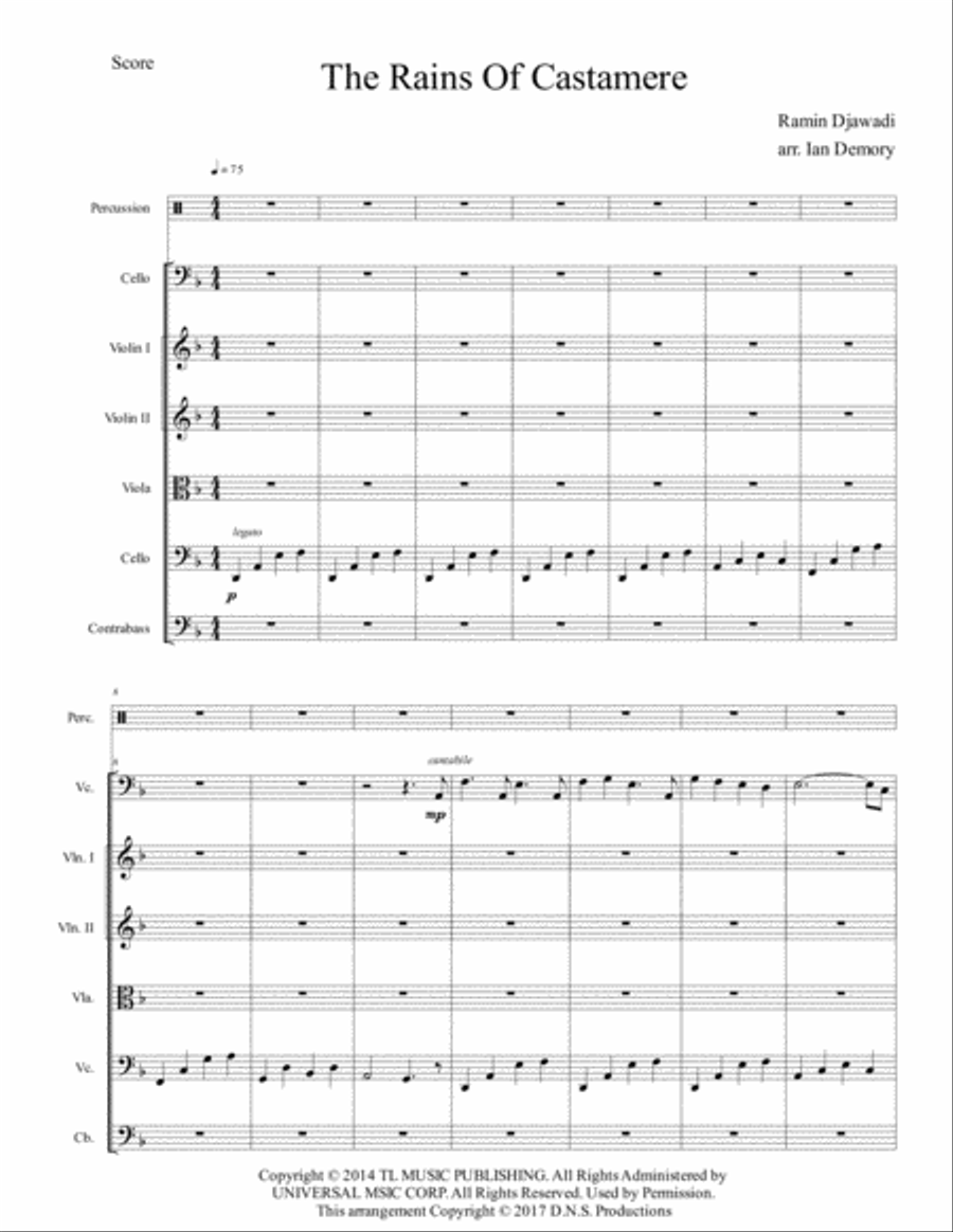 The Rains Of Castamere The Rains Of Castamere String Orchestra scores gallery preview page 2