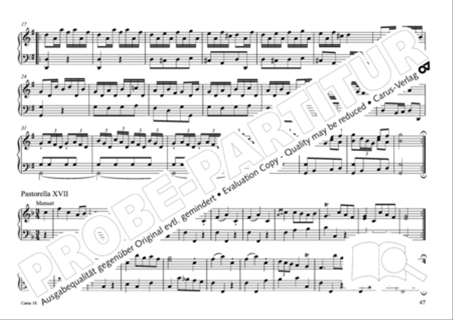 Pastoral music for organ, vol. 2: Germany, Bohemia, Austria, South Tyrol Organ Solo scores gallery preview page 48