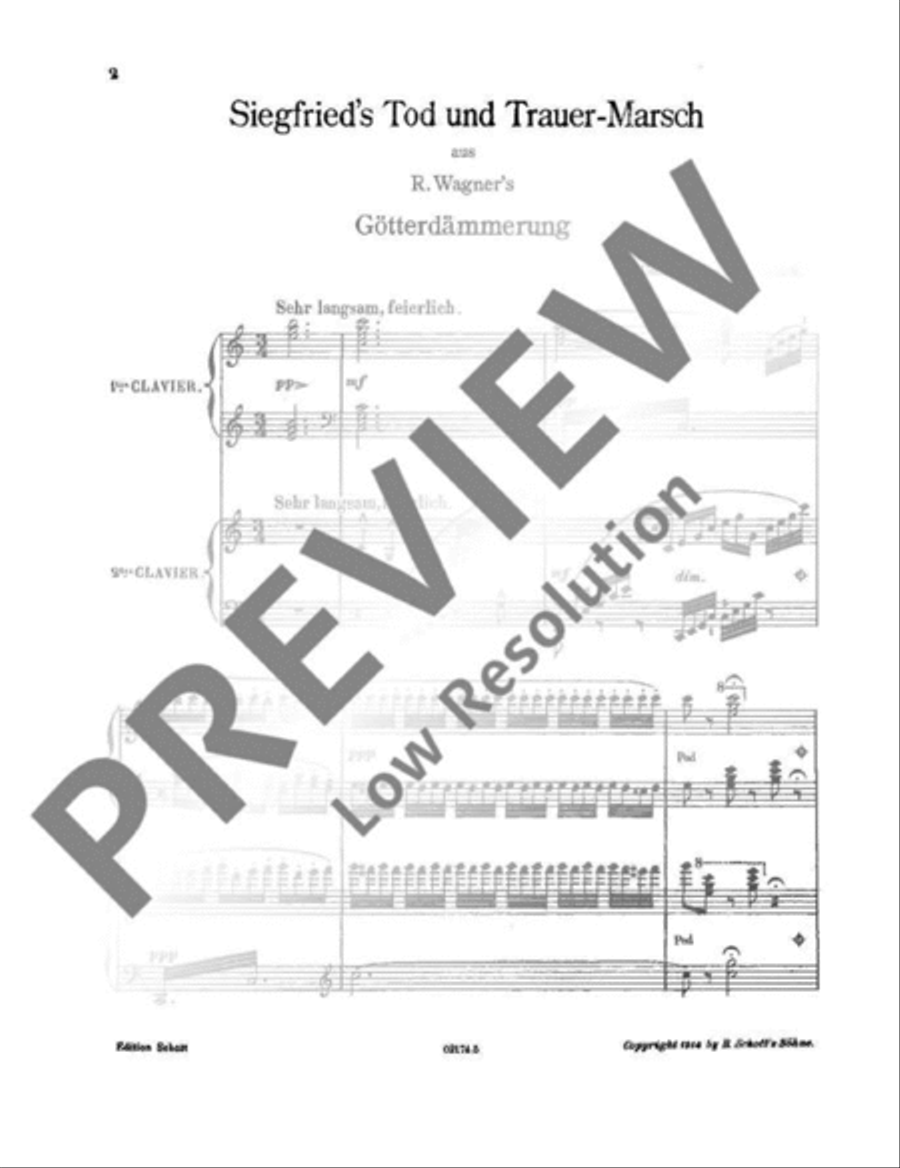 Trauermarsch Piano Duet scores gallery preview page 3