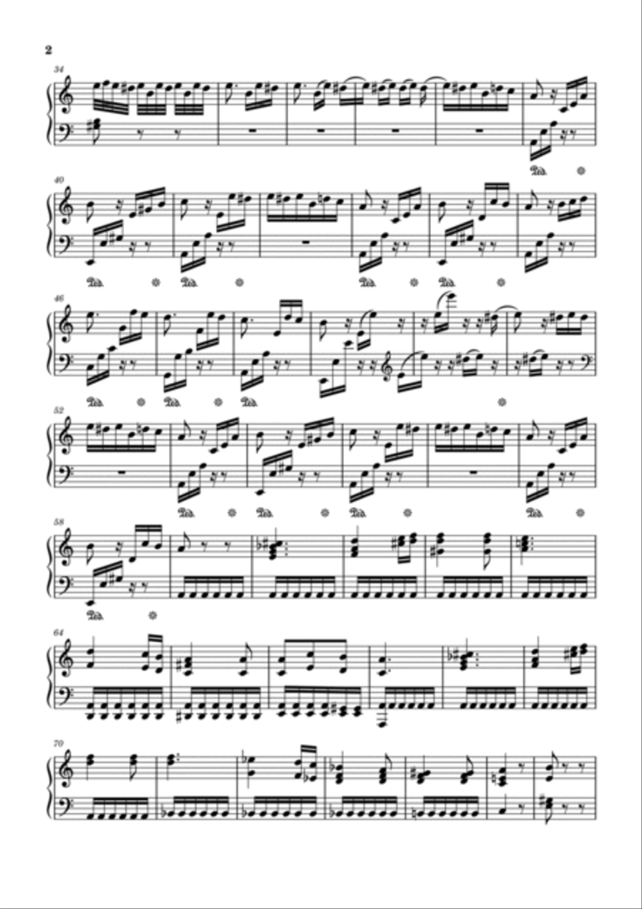 Fur Elise Easy Piano scores gallery preview page 2