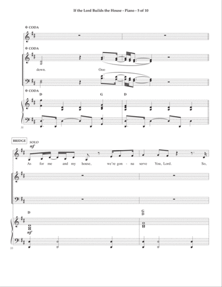 If The Lord Builds The House Piano, Vocal, Guitar scores gallery preview page 5