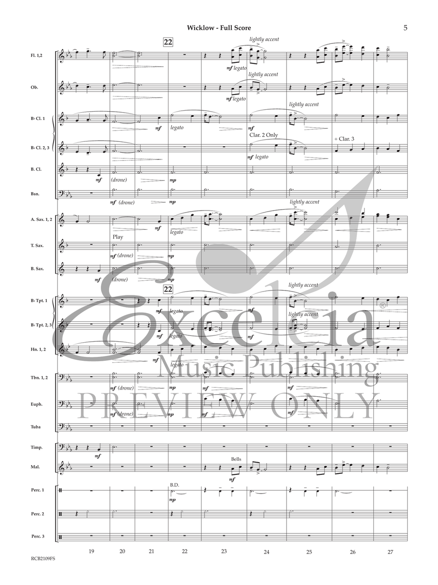 Wicklow (Score) Concert Band scores gallery preview page 6