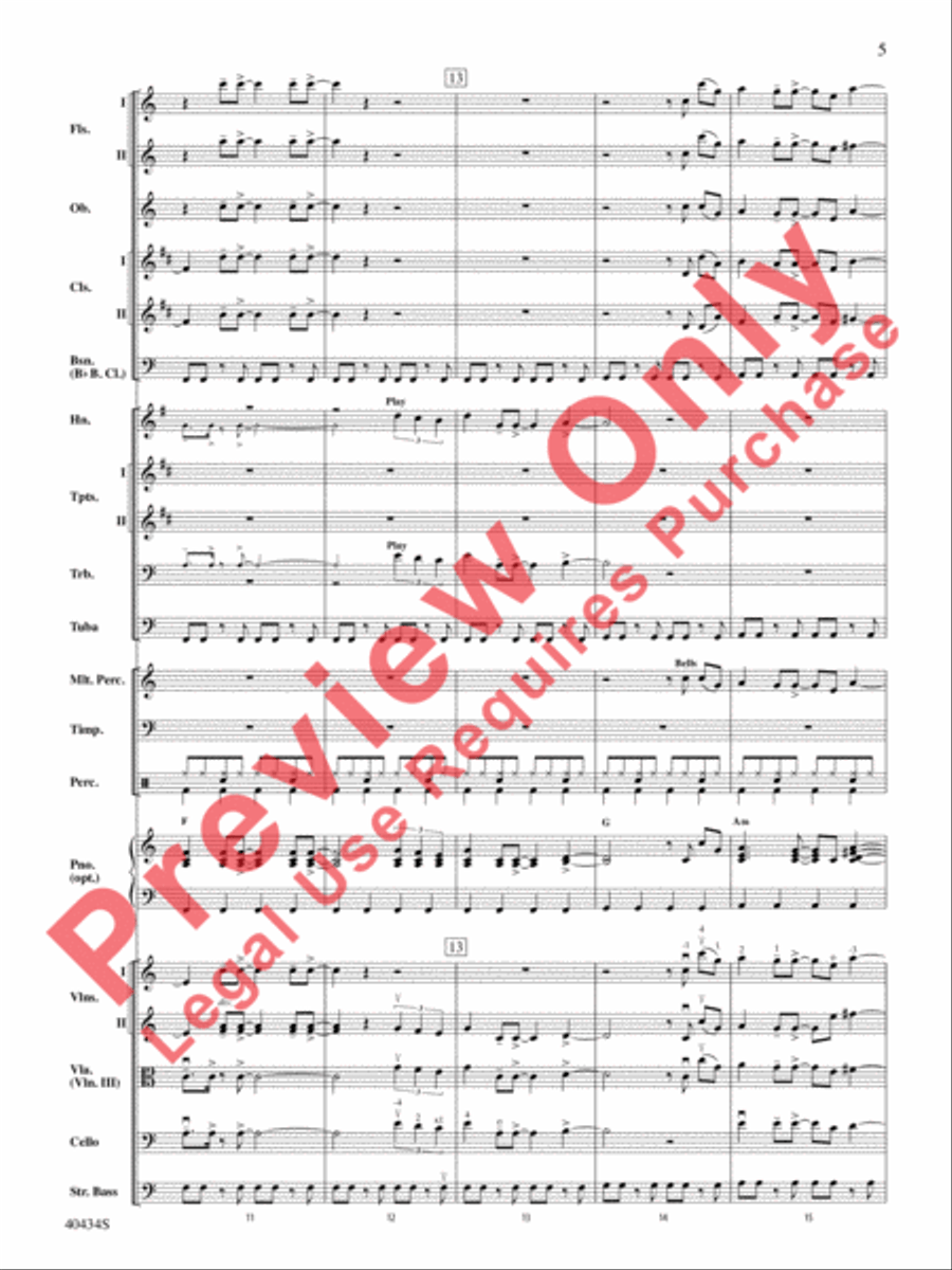 Last Friday Night (T.G.I.F.) / Edge of Glory Full Orchestra scores gallery preview page 6