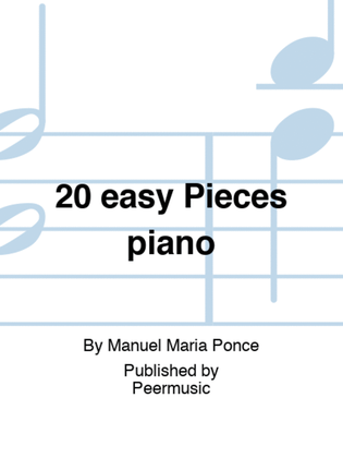 Book cover for 20 easy Pieces piano