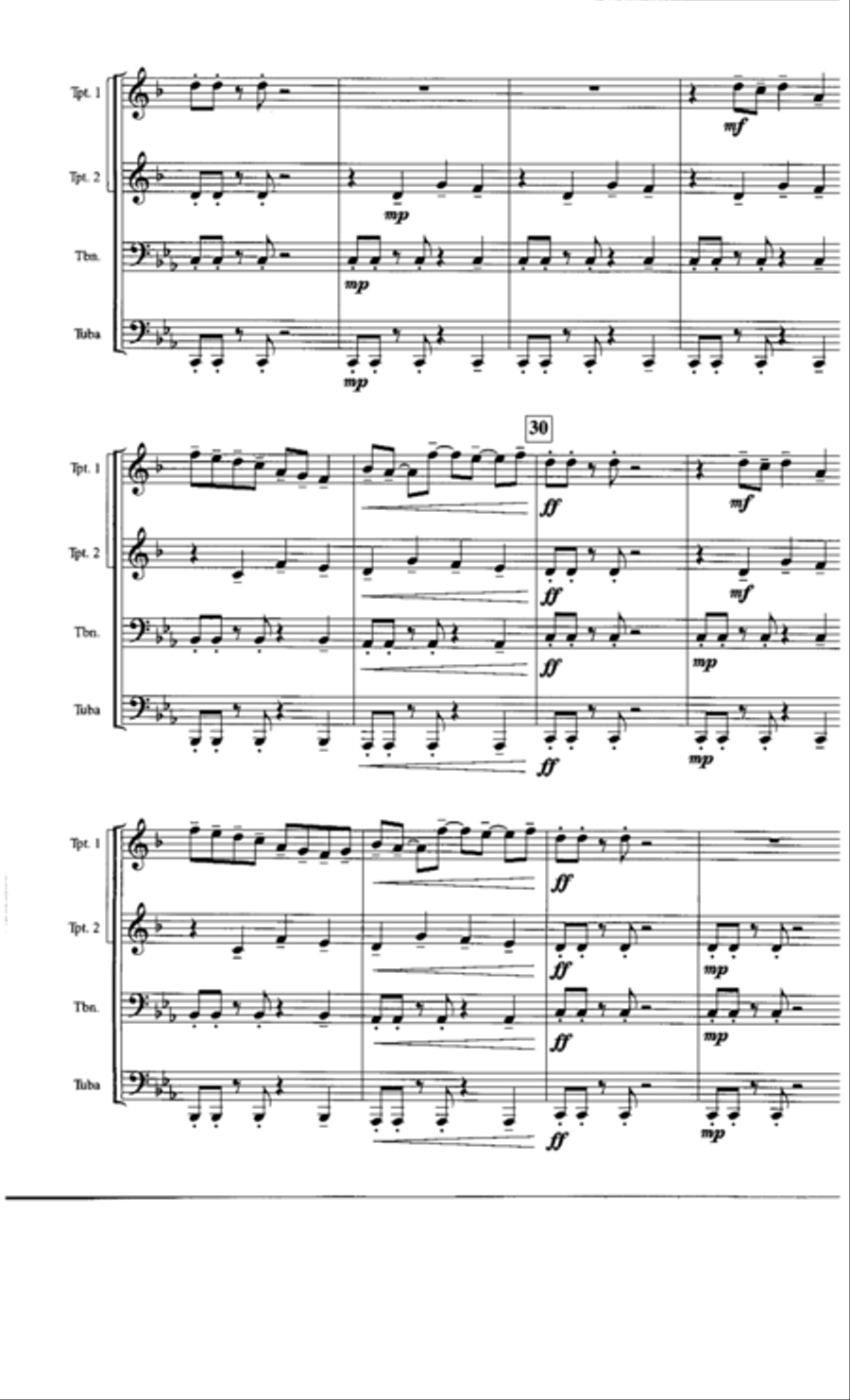 The Second Phase Brass Quartet scores gallery preview page 4