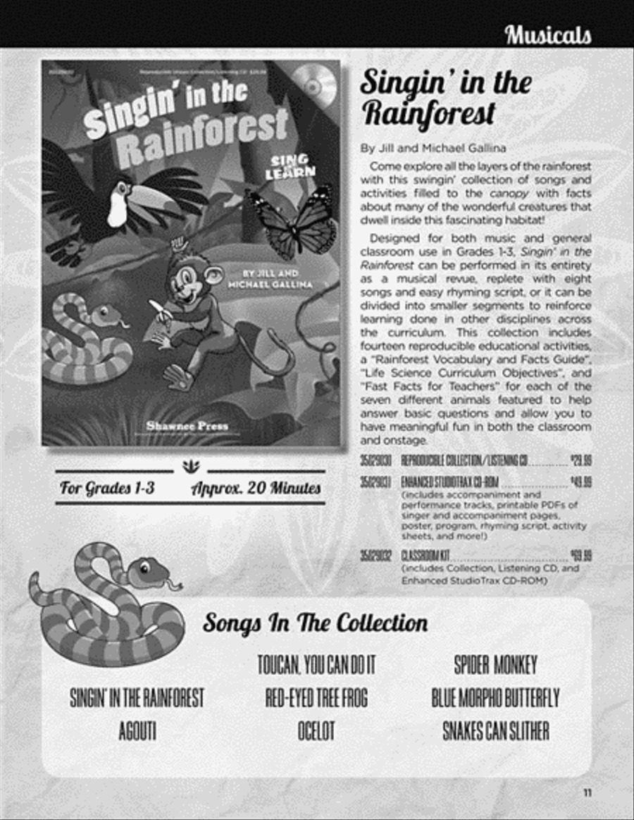 Singin' in the Rainforest Unison Choir scores gallery preview page 2