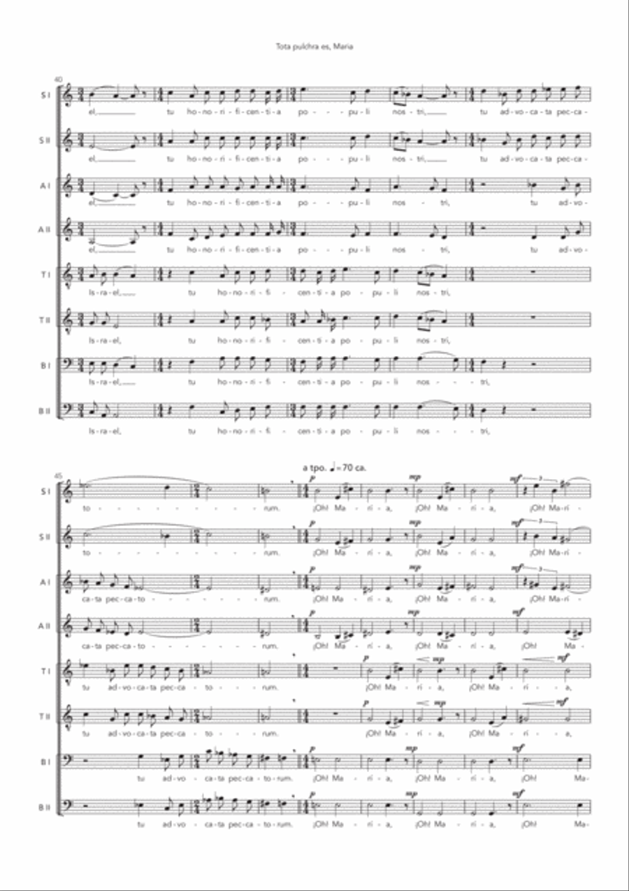 Tota pulchra es, Maria Tota pulchra es, Maria Divisi scores gallery preview page 5