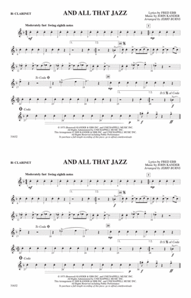And All That Jazz (from Chicago): 1st B-flat Clarinet