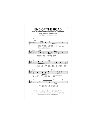 Book cover for End Of The Road
