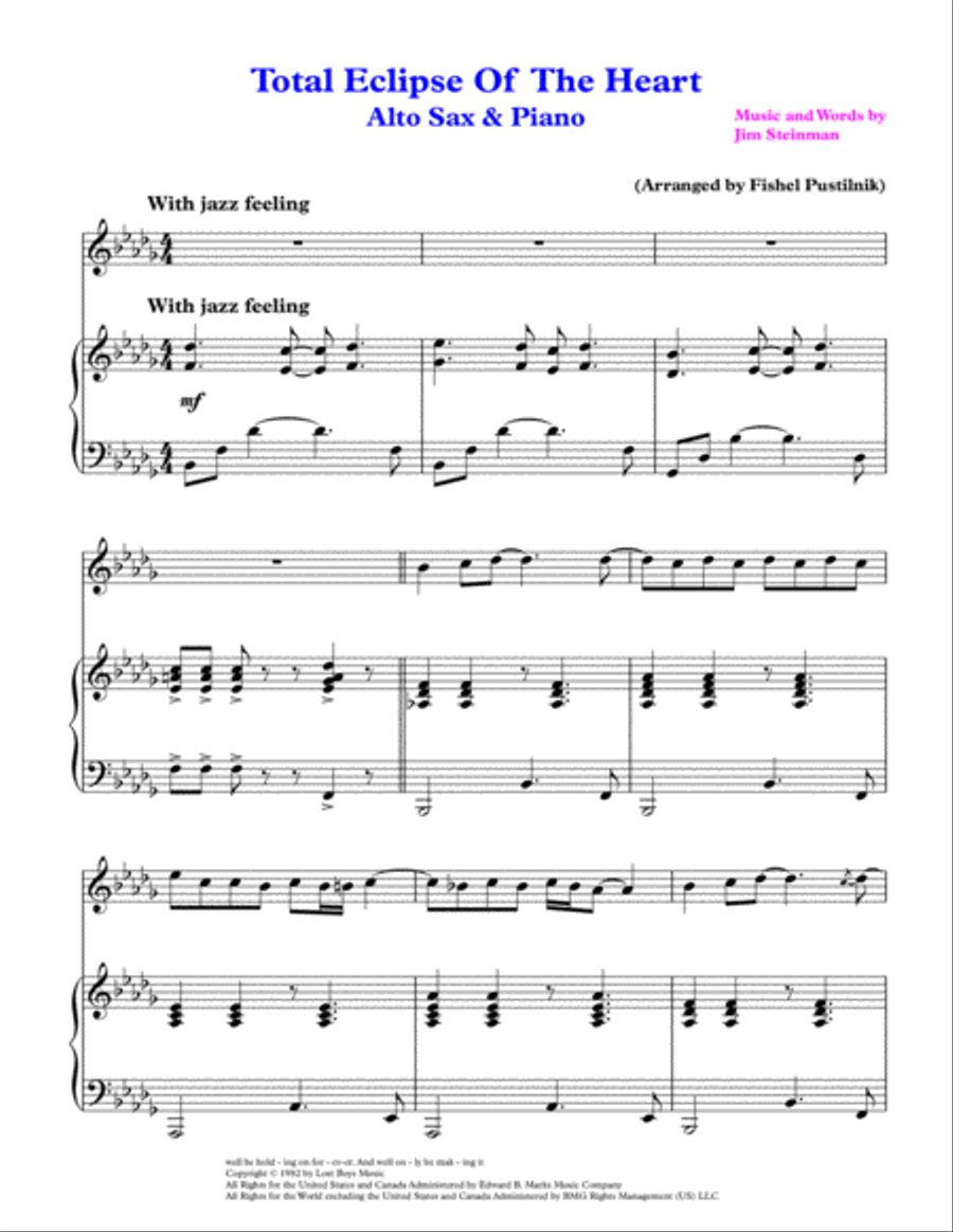 Total Eclipse Of The Heart Woodwind Duet scores gallery preview page 2