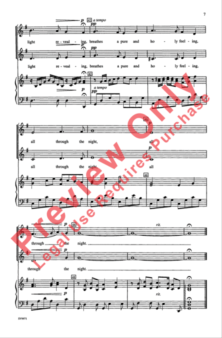 All Through the Night 2-Part scores gallery preview page 7