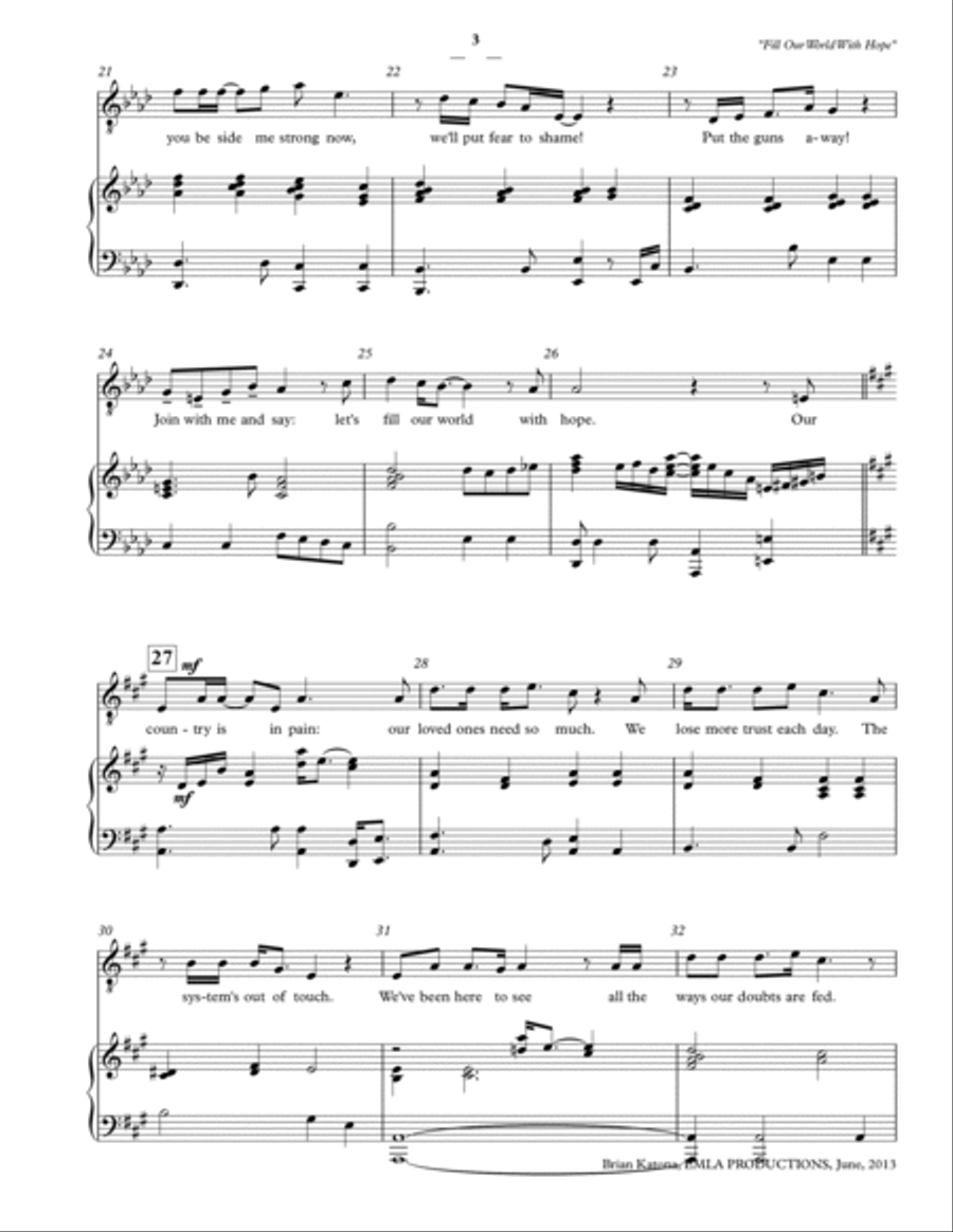 Fill Our World With Hope Voice scores gallery preview page 3