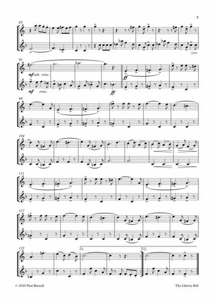 The Liberty Bell, arranged for duet: instruments in Eb and Bb image number null