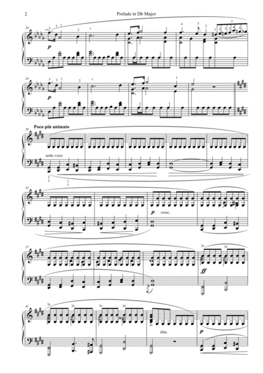 Prelude Op.28 No.15 Piano Solo scores gallery preview page 2
