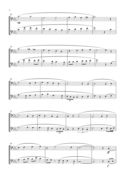 God Rest You Merry, Gentlemen (for euphonium duet (bass clef, 3 or 4 valved), suitable for grades 1- image number null