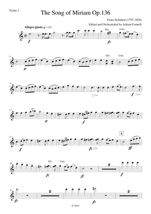 Schubert - The Song of Miriam Op.136 - Violin 1