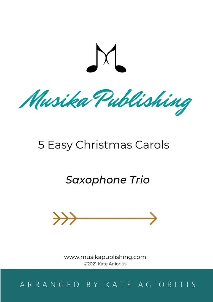 5 Easy Christmas Carols for Saxophone Trio image number null
