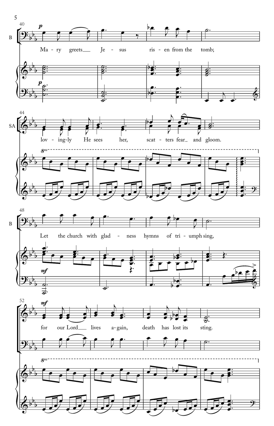 Come Morning (SAB) Come Morning (SAB) 3-Part scores gallery preview page 6