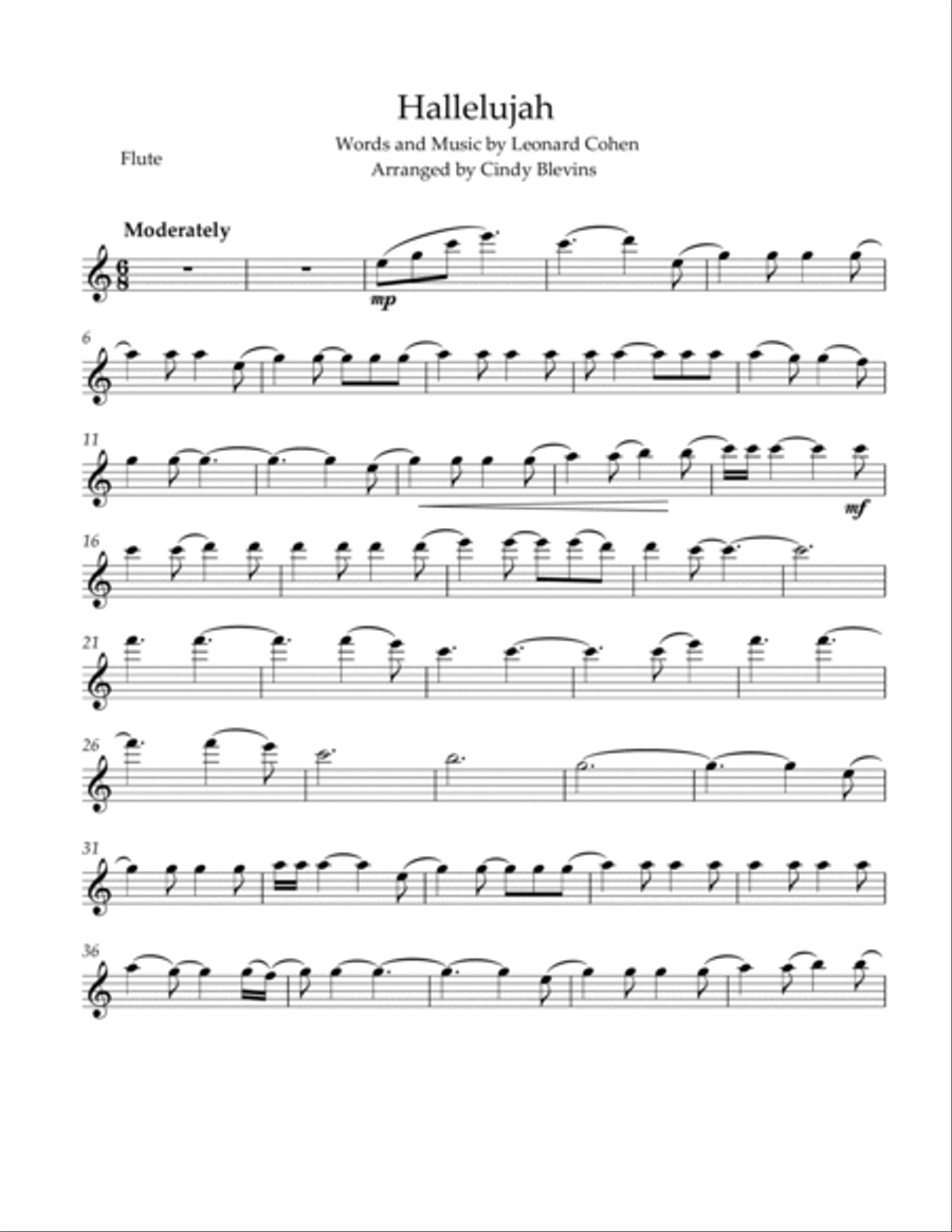 Hallelujah Woodwind Trio scores gallery preview page 6