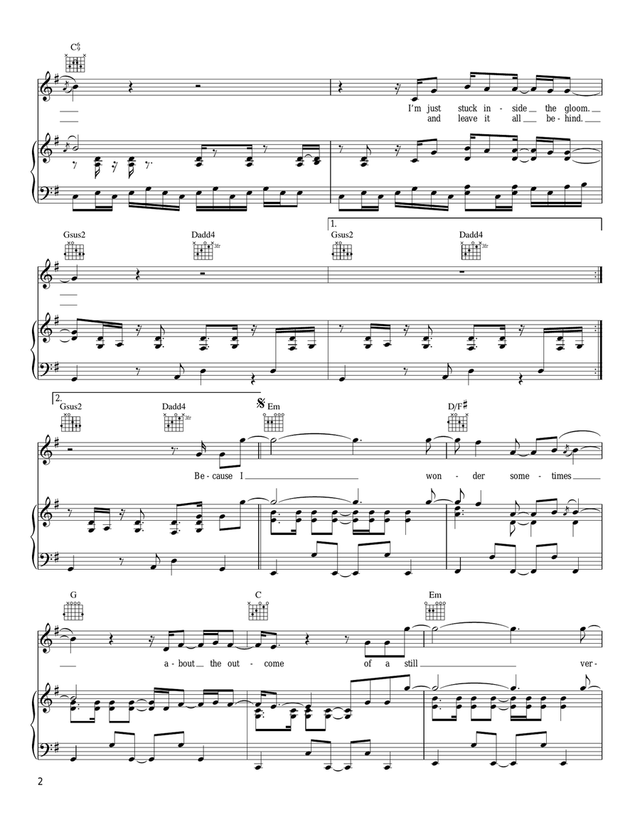 Why Georgia Piano, Vocal, Guitar scores gallery preview page 2