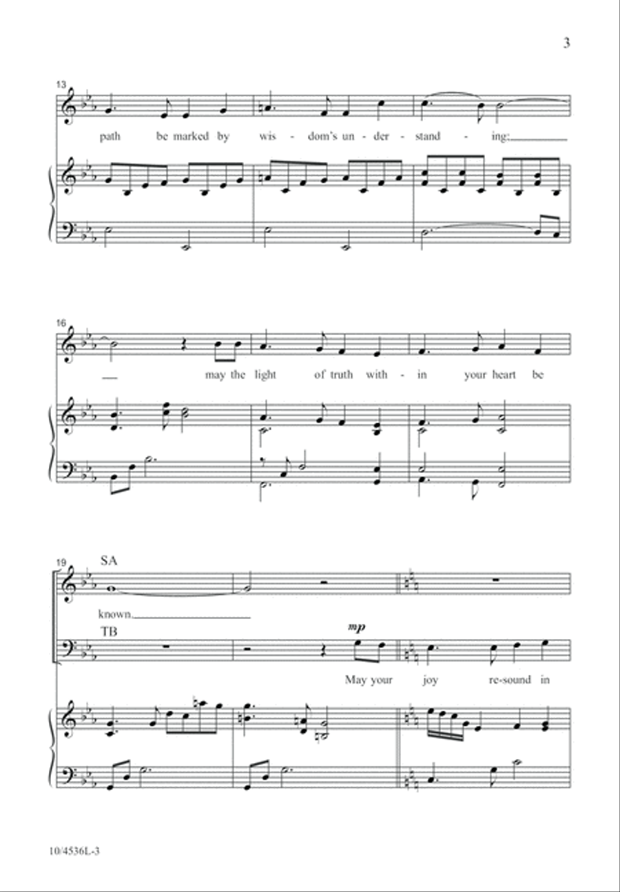 A Prayer of Blessing 4-Part scores gallery preview page 4
