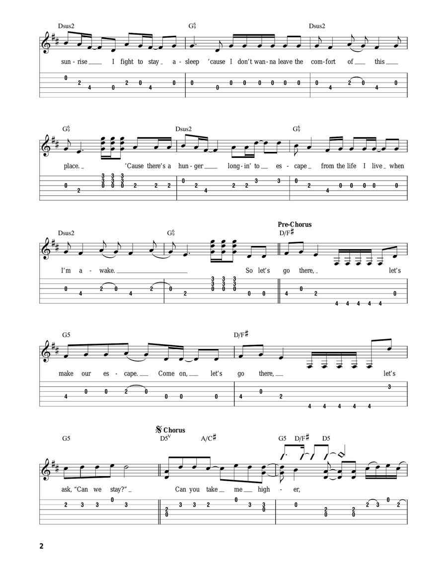 Higher Acoustic Guitar scores gallery preview page 2