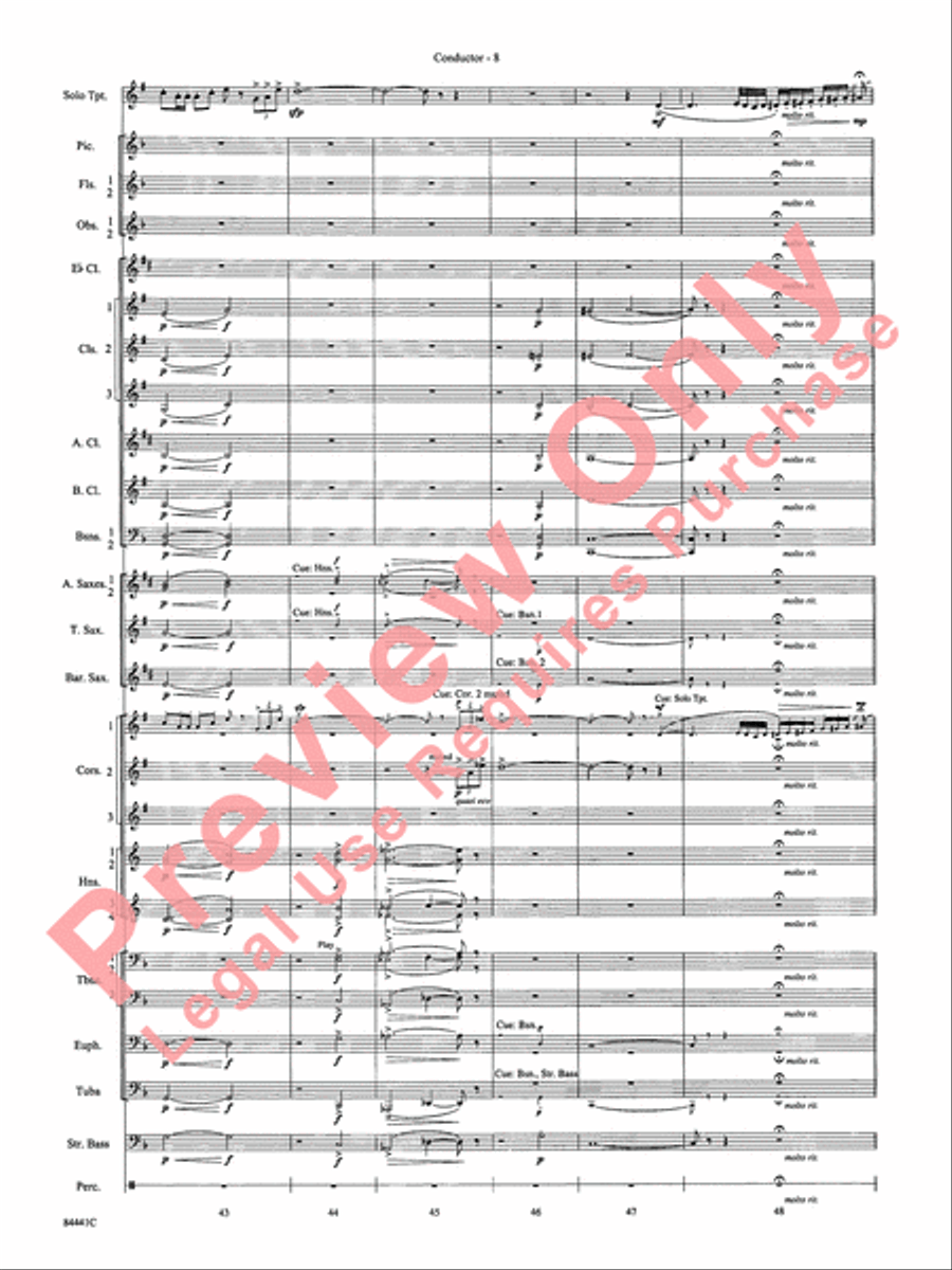 Trumpeter's Lullaby Concert Band scores gallery preview page 11