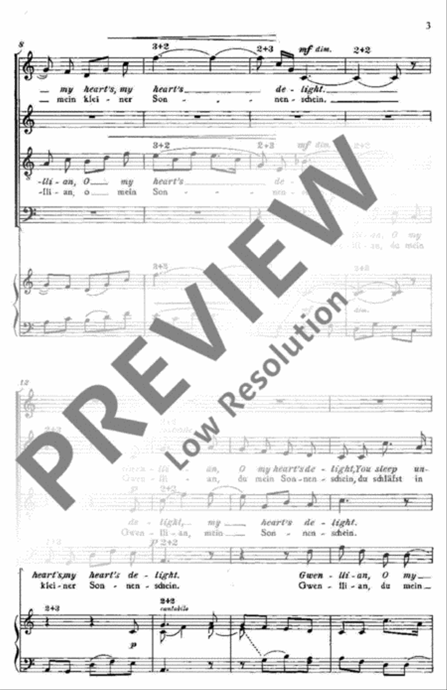 Four Songs from the British Isles 4-Part scores gallery preview page 3
