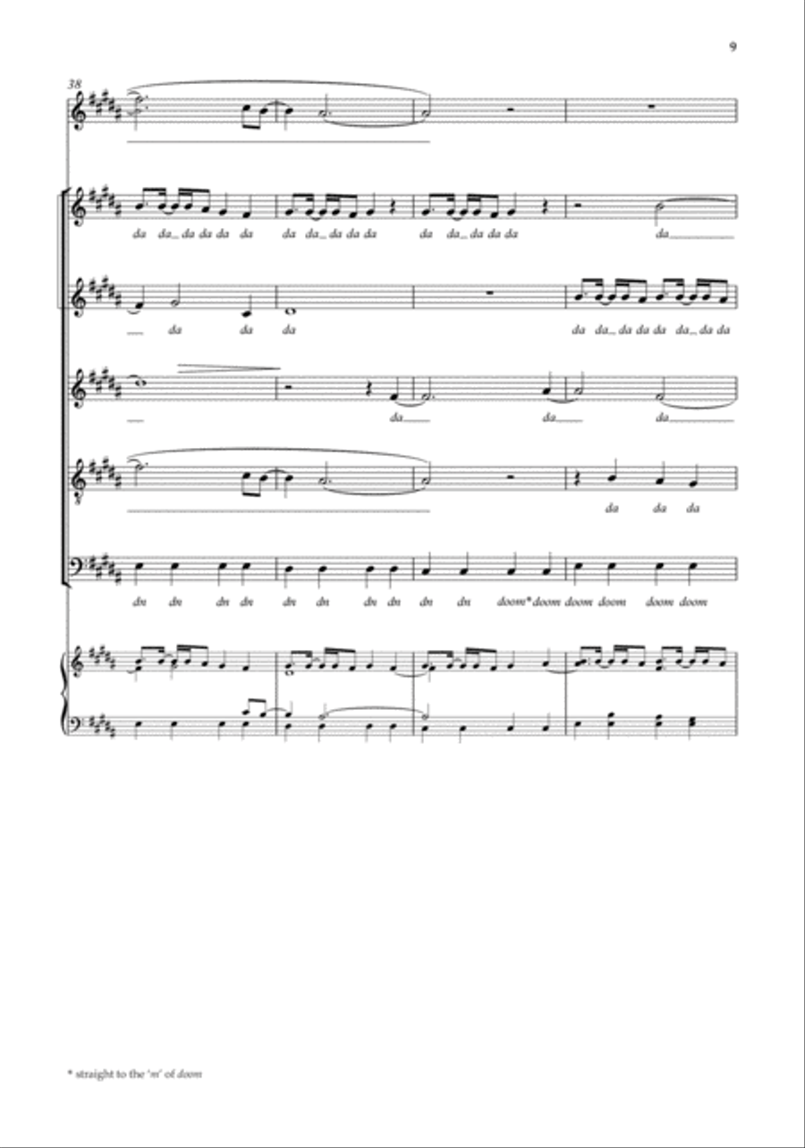 The Arrow and the Song SSATB scores gallery preview page 9