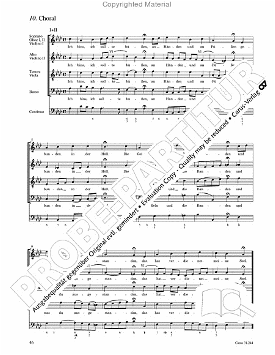 St. Matthew Passion (Matthaus-Passion) 4-Part scores gallery preview page 48