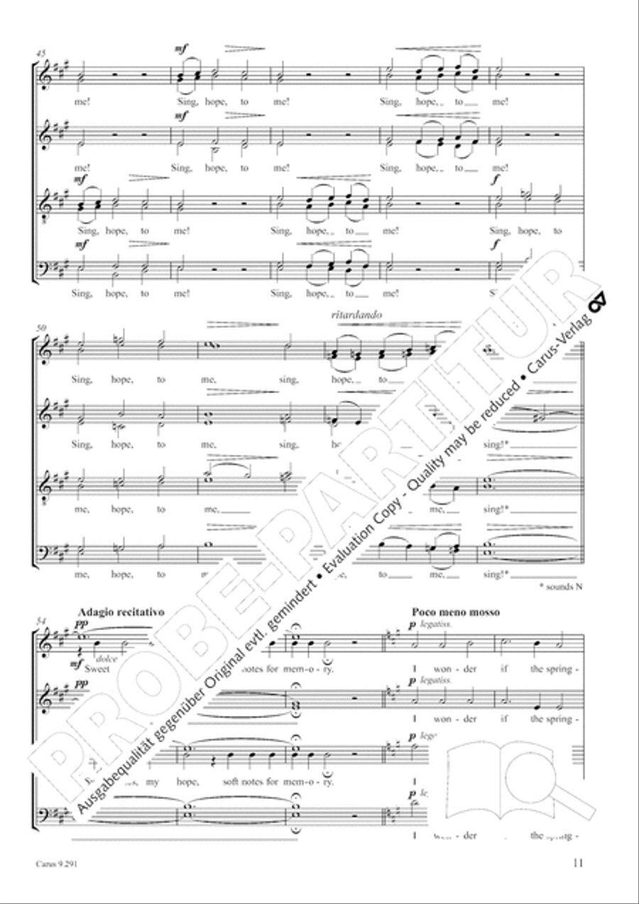 Two Songs of Spring SSAATTBB scores gallery preview page 12