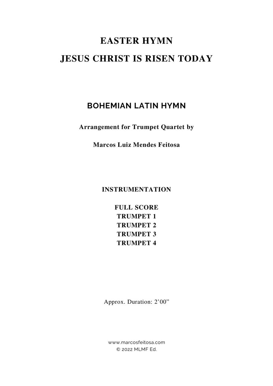 Easter Hymn (Jesus Christ is Risen Today) - Trumpet Quartet Brass Quartet scores gallery preview page 2
