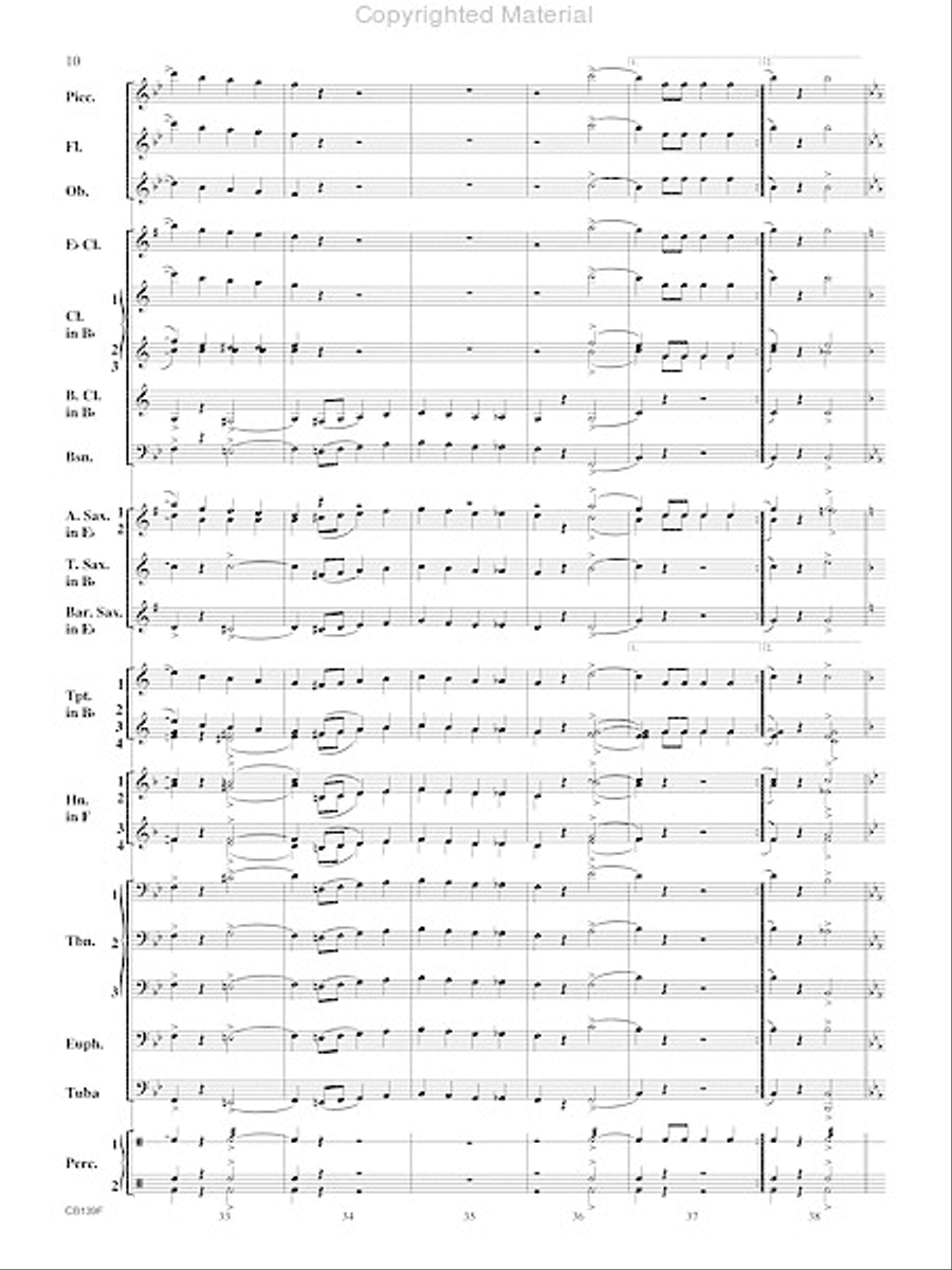 Golden Plume Concert Band scores gallery preview page 11